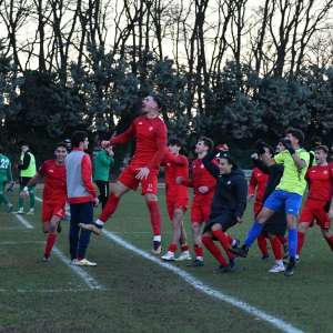 festeggiamenti a fine partita